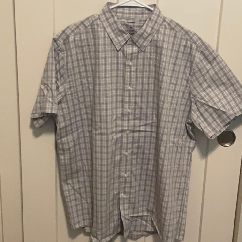Sonoma Gray Casual Button Down Shirt Short Sleeve